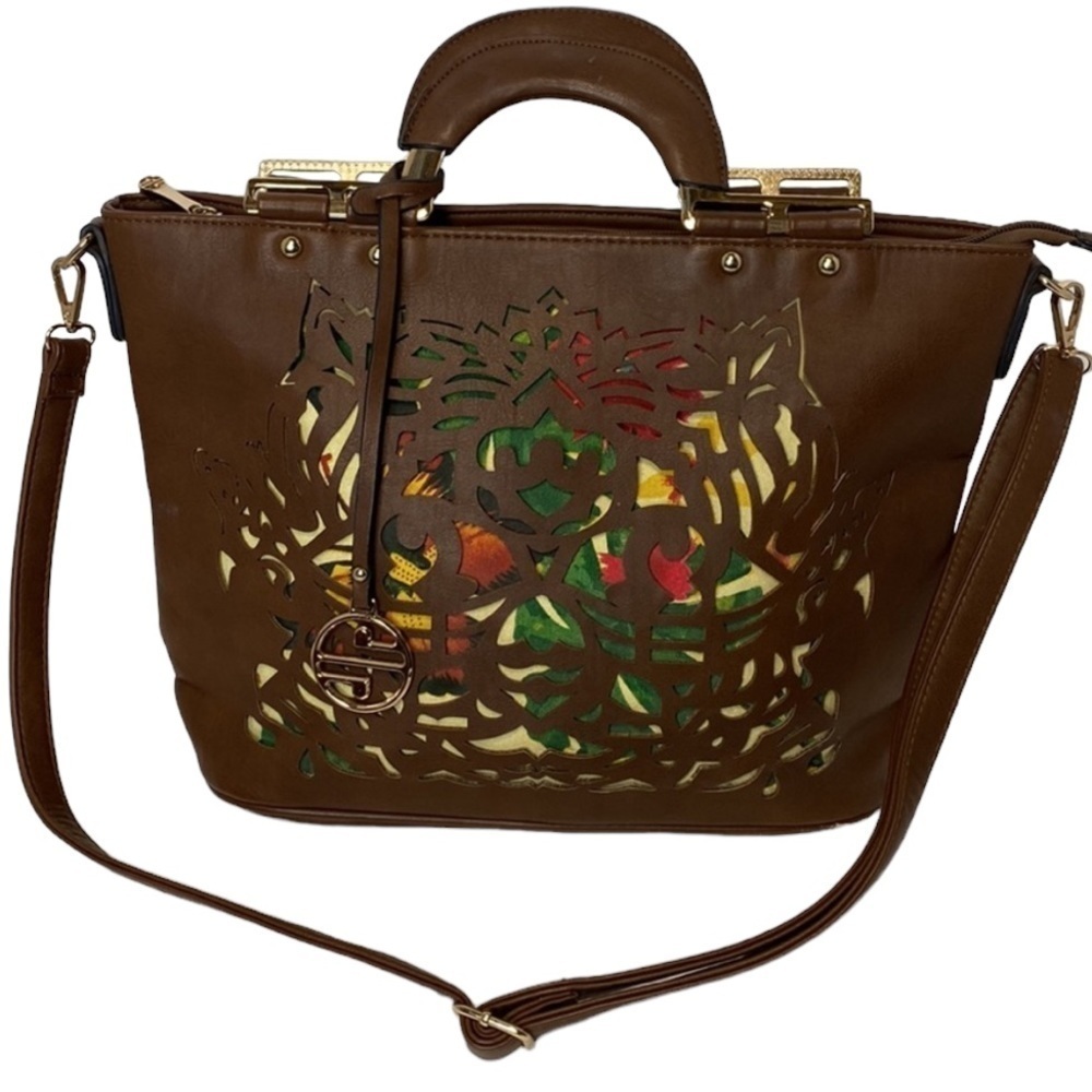 Segolene Paris Nordstrom Eyelet Adjustable Shoulder Purse Handbag Satchel